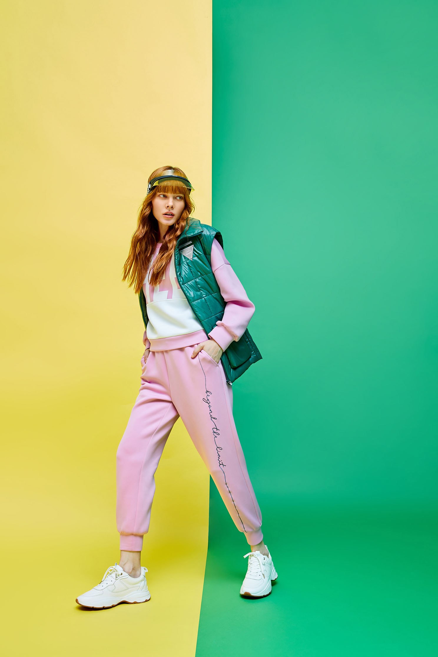 Cloud  Thermal TrousersCLO  thermal trousers with string embroidery,Embroidered,Season (AW) Look,Pink,Joggers,Athleisure,Pants,cloudcollection