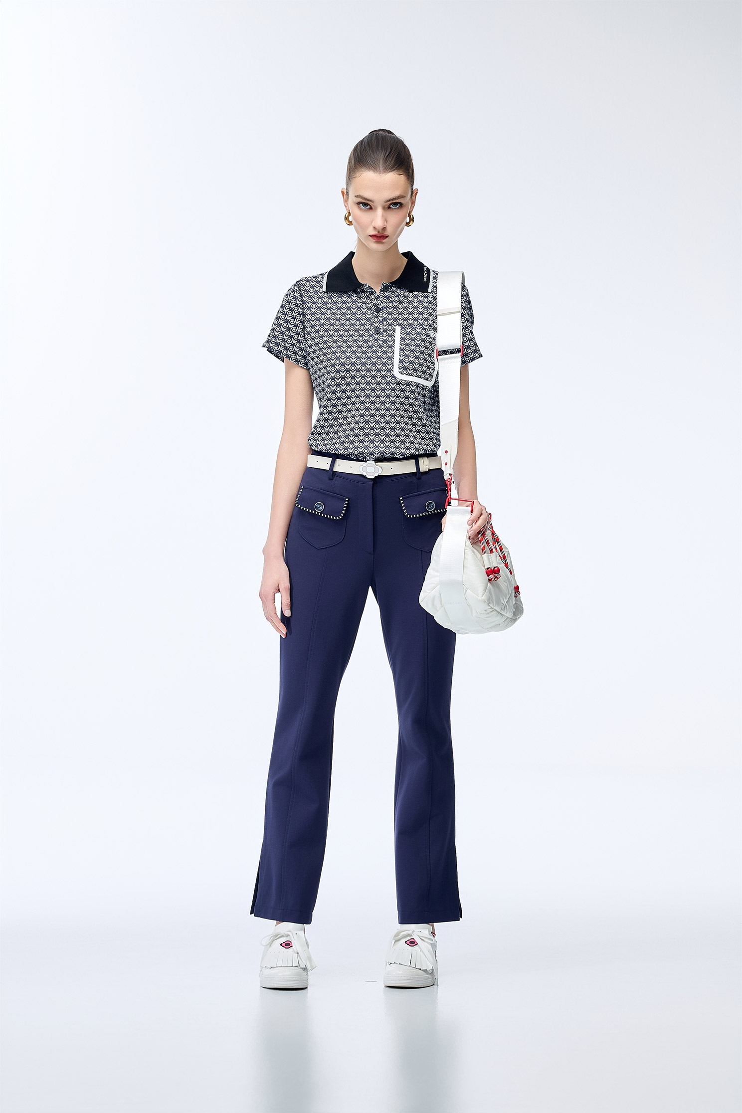 Straight Pants with Trimmed Pocket Edges,Culottes,Season (SS) Look,Culottes
