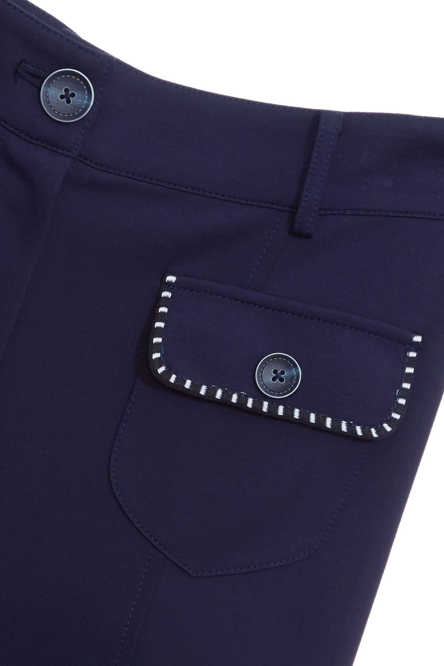 Straight Pants with Trimmed Pocket Edges,Culottes,Season (SS) Look,Culottes
