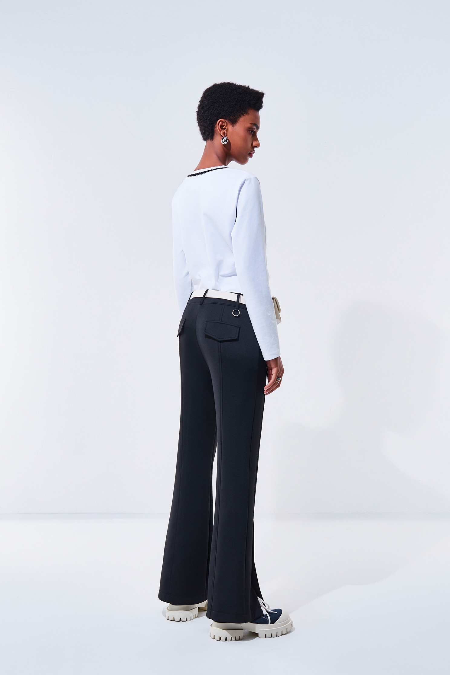 Side-Slit Casual PantsSide-Slit Casual Pants,Culottes,Season (AW) Look,Culottes,Pants