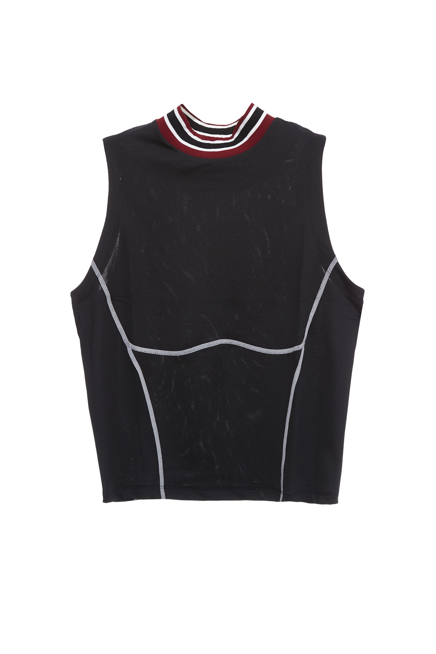 Curve Stitching Sports Style VestCurve Stitching Sports Style Vest,Tops,Season (SS) Look,sleeveless tops,Turtleneck tops