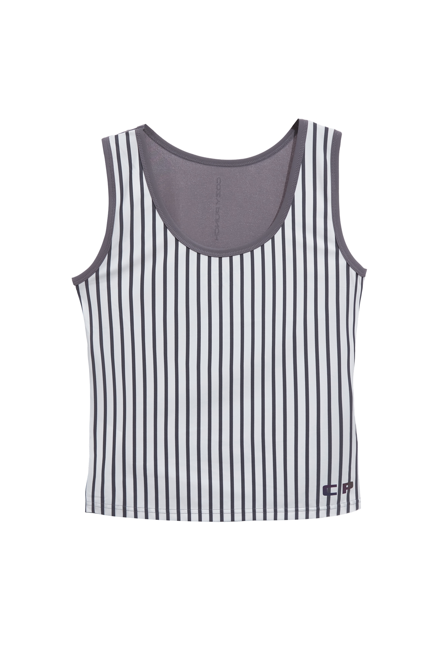 Salt Grey Striped Casual VestSalt Grey Striped Casual Vest,sleeveless tops,Season (SS) Look,sleeveless tops