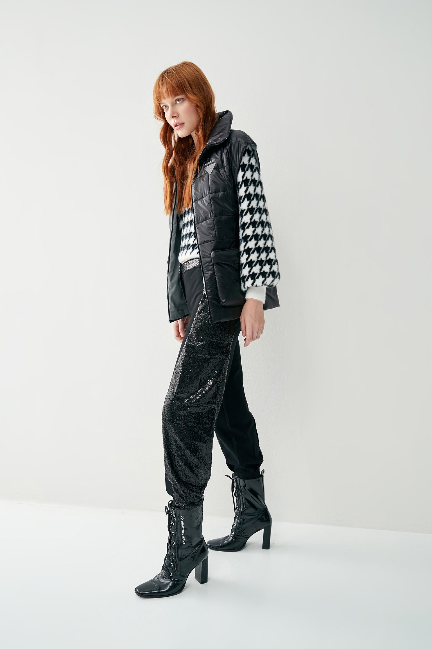 Cloud Quilted Checked Thermal VestCloud quilted checked thermal vest,sleeveless tops,Outerwear,Plaid,Season (AW) Look,sleeveless tops,Lucky Red,cloudcollection