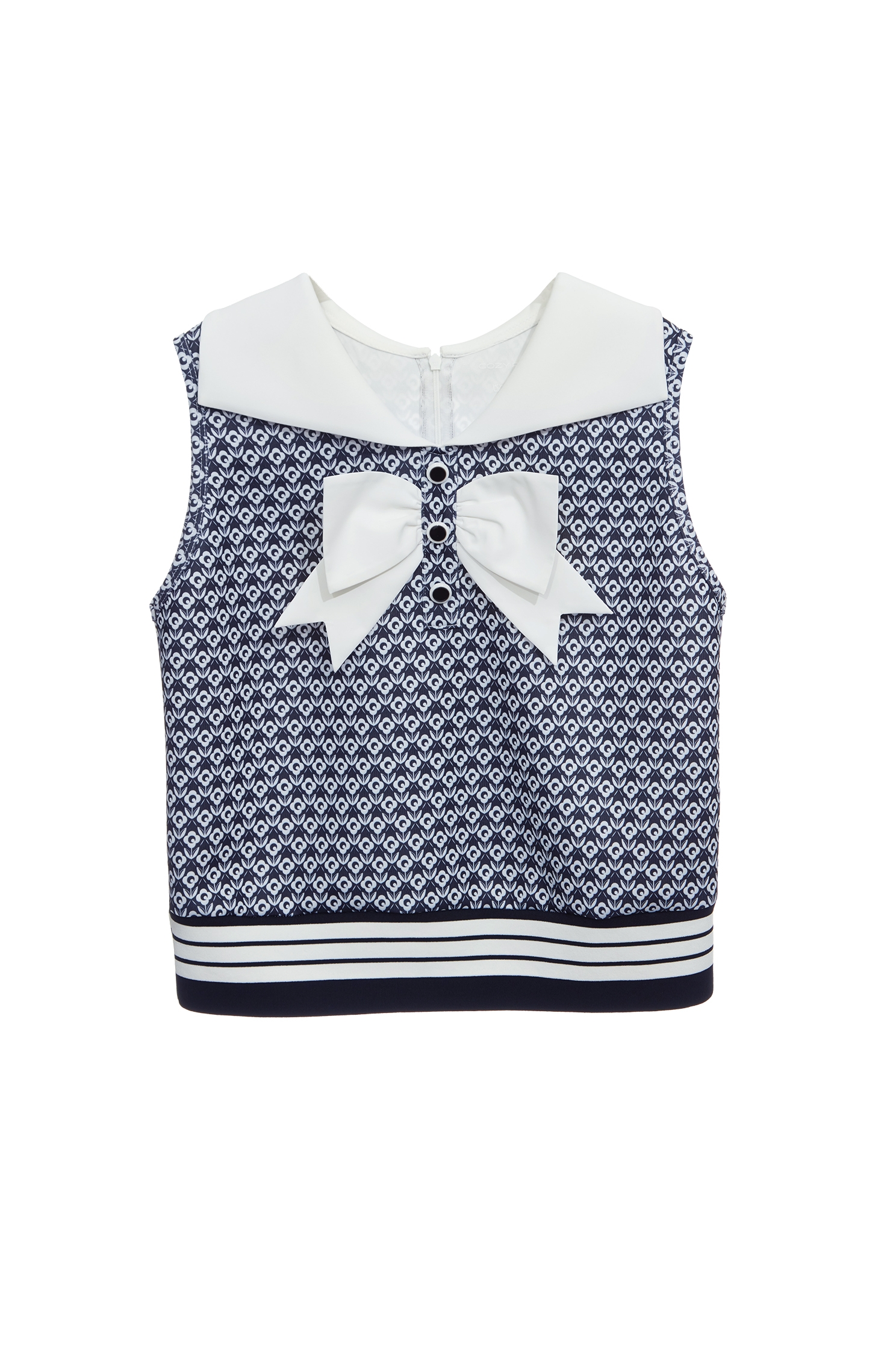 Branded Logo Printed Tank with Bow Detail,sleeveless tops,Season (SS) Look