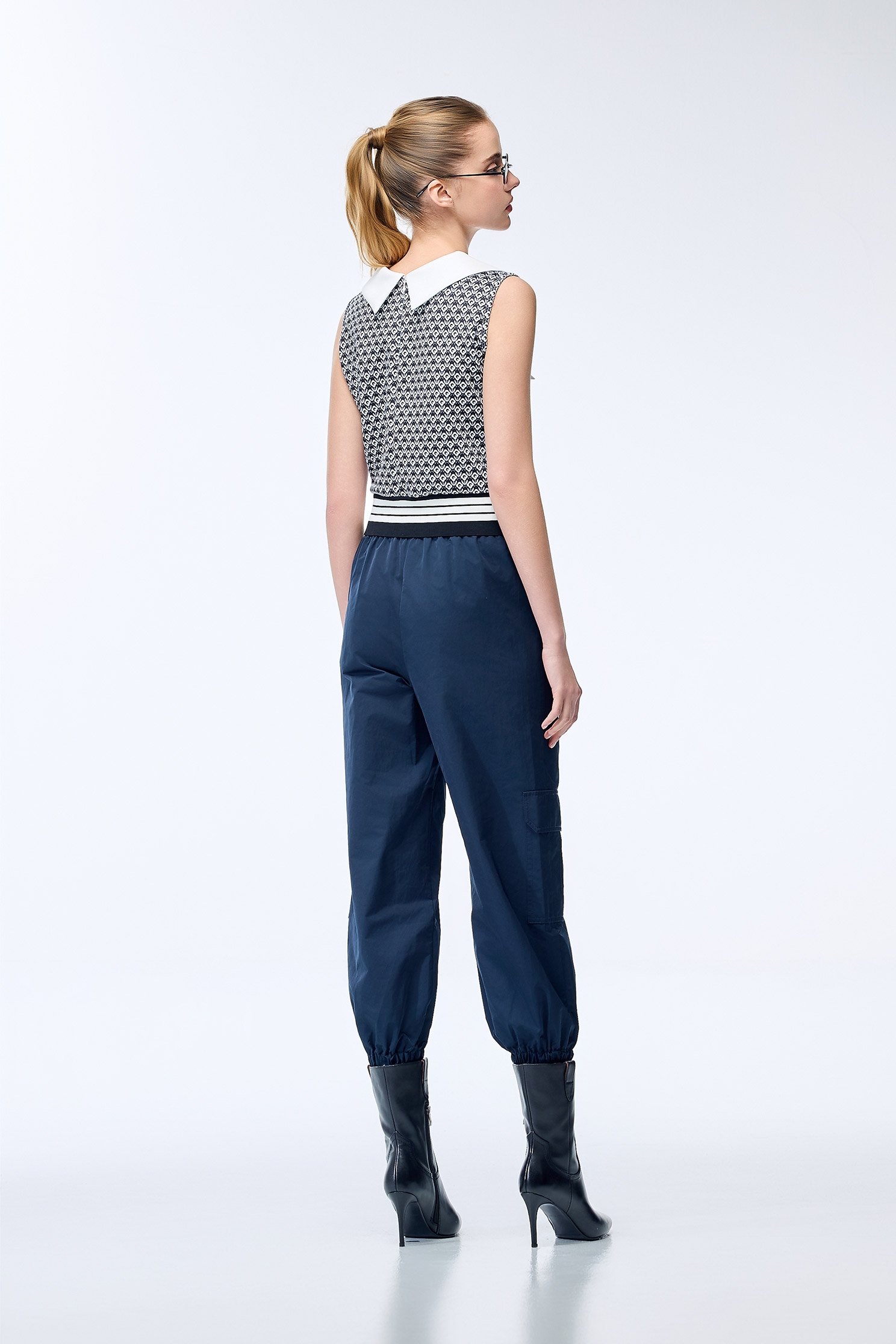 Branded Logo Printed Tank with Bow Detail,sleeveless tops,Season (SS) Look