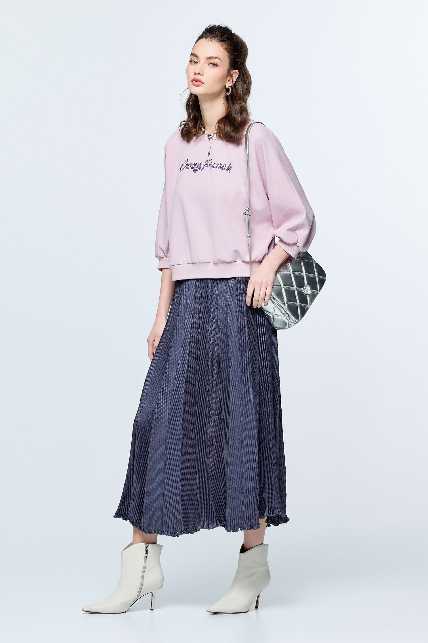 Makeup Pink Rope Embroidery TopMakeup Pink Rope Embroidery Top,Tops,Embroidered,Season (SS) Look,Embroidered tops