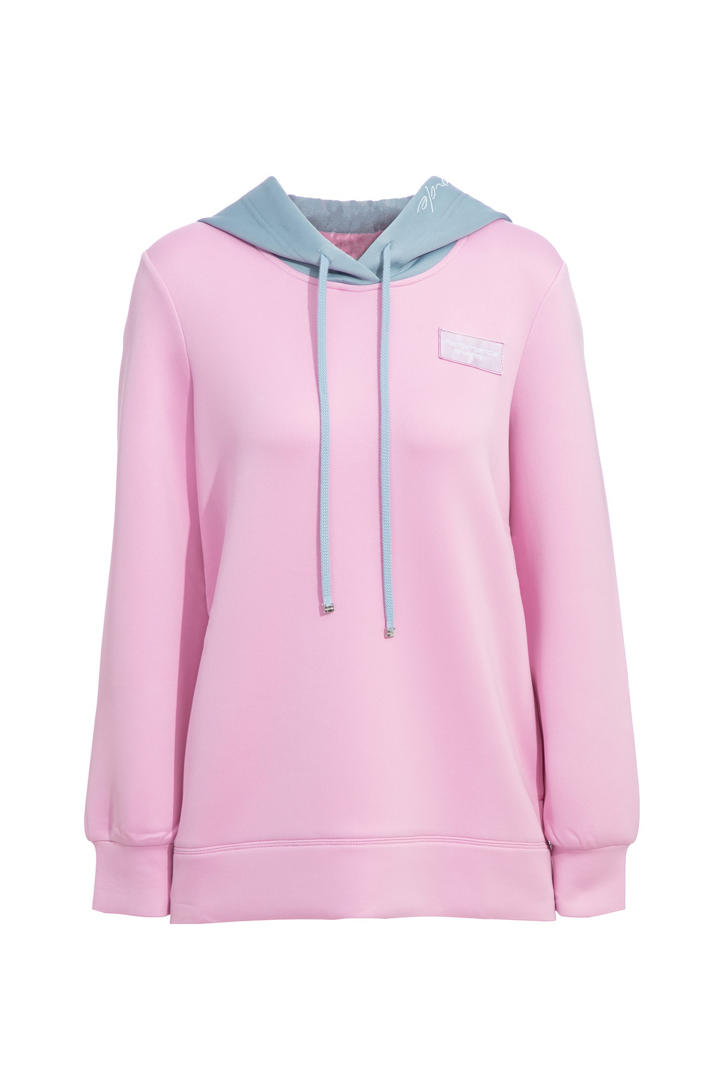 Cloud  Thermal Top With Colored Hooded DesignColored hooded  CLO  thermal top,Tops,Embroidered,Hoodie tops,Season (AW) Look,Pink,Athleisure,cloudcollection