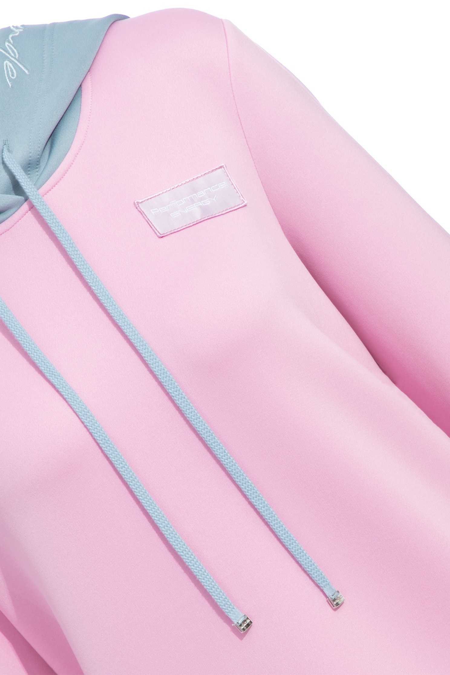 Cloud  Thermal Top With Colored Hooded DesignColored hooded  CLO  thermal top,Tops,Embroidered,Hoodie tops,Season (AW) Look,Pink,Athleisure,cloudcollection