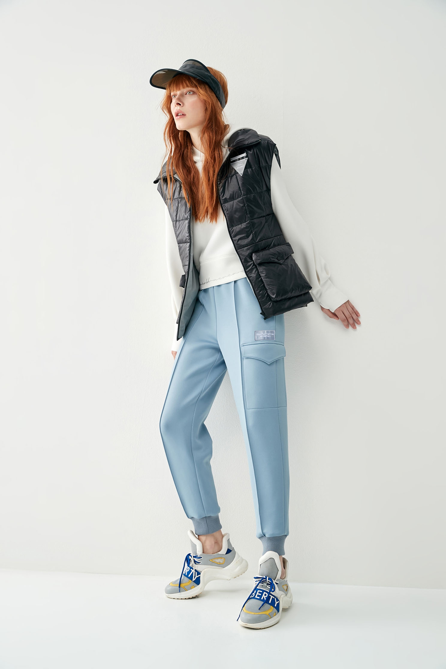 Cloud  Thermal Top With Hooded DesignCLO  thermal top with string embroidery,Tops,Embroidered,Hoodie tops,Season (AW) Look,Athleisure,cloudcollection