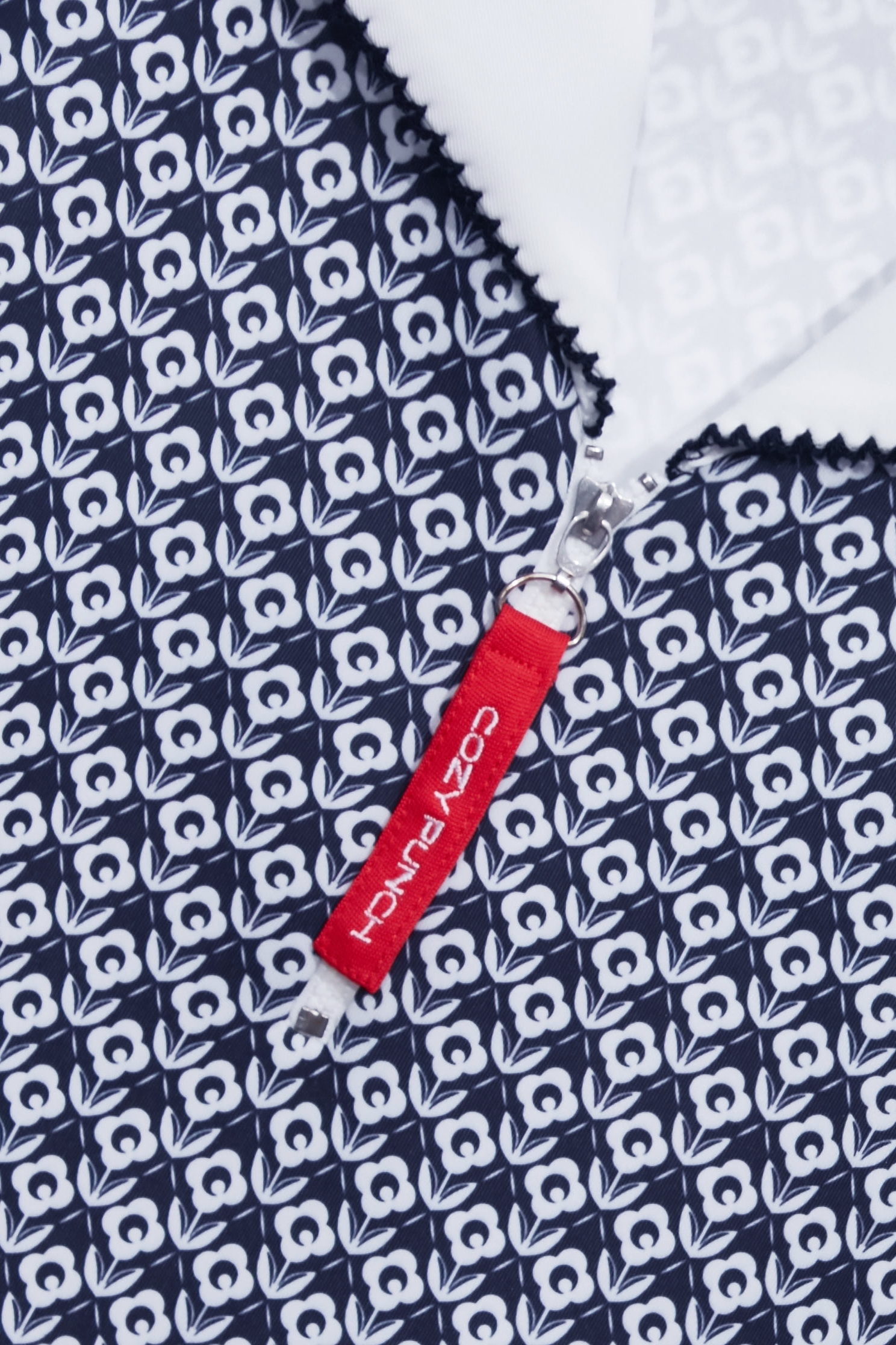 Branded Logo Printed Top with Embroidered Edges,Tops,Season (SS) Look
