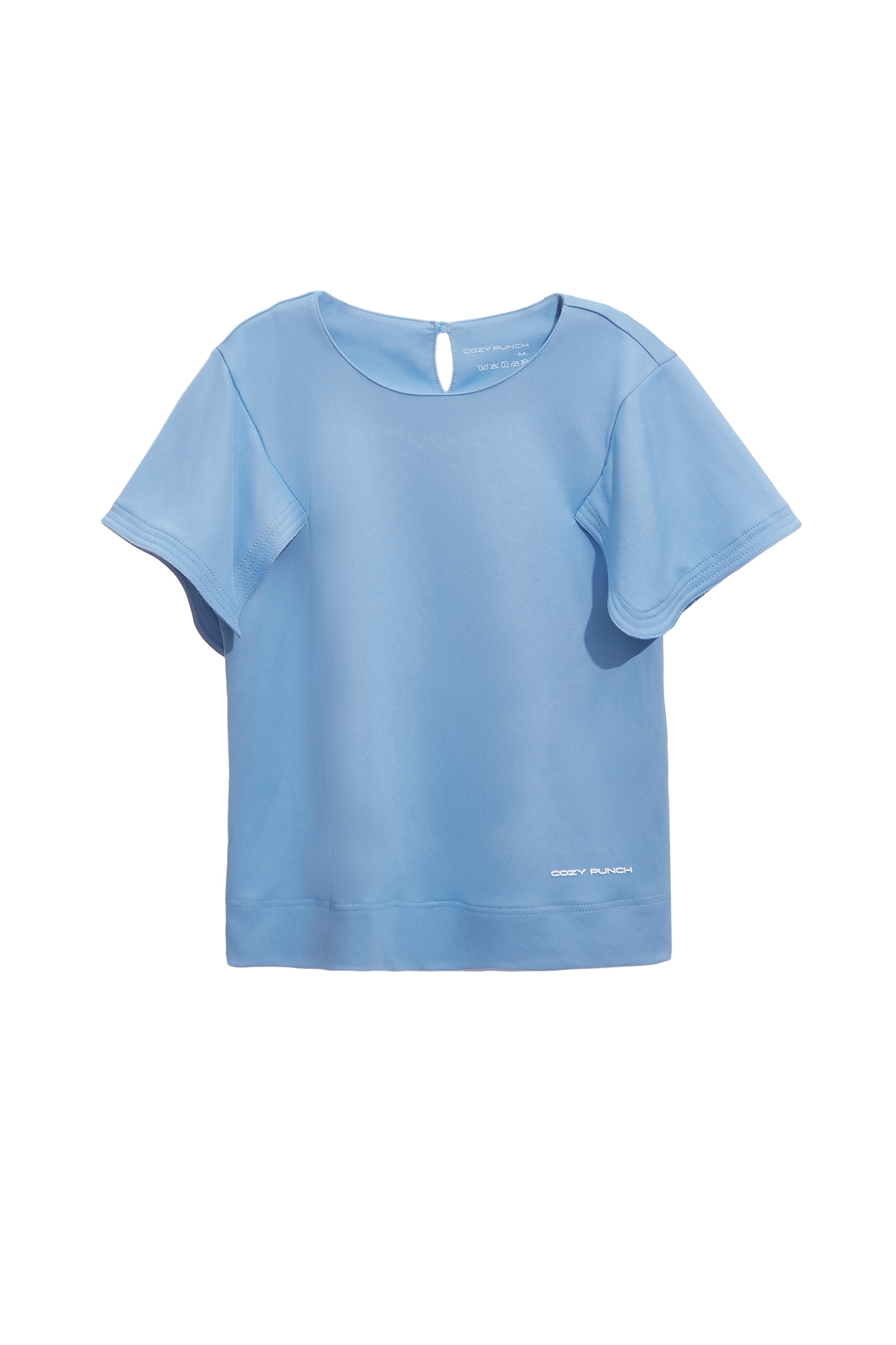 High Performance Collagen Sleeve Detail TopBluish Green Lake Color Collagen Sleeve Detail Top,Tops,Season (SS) Look