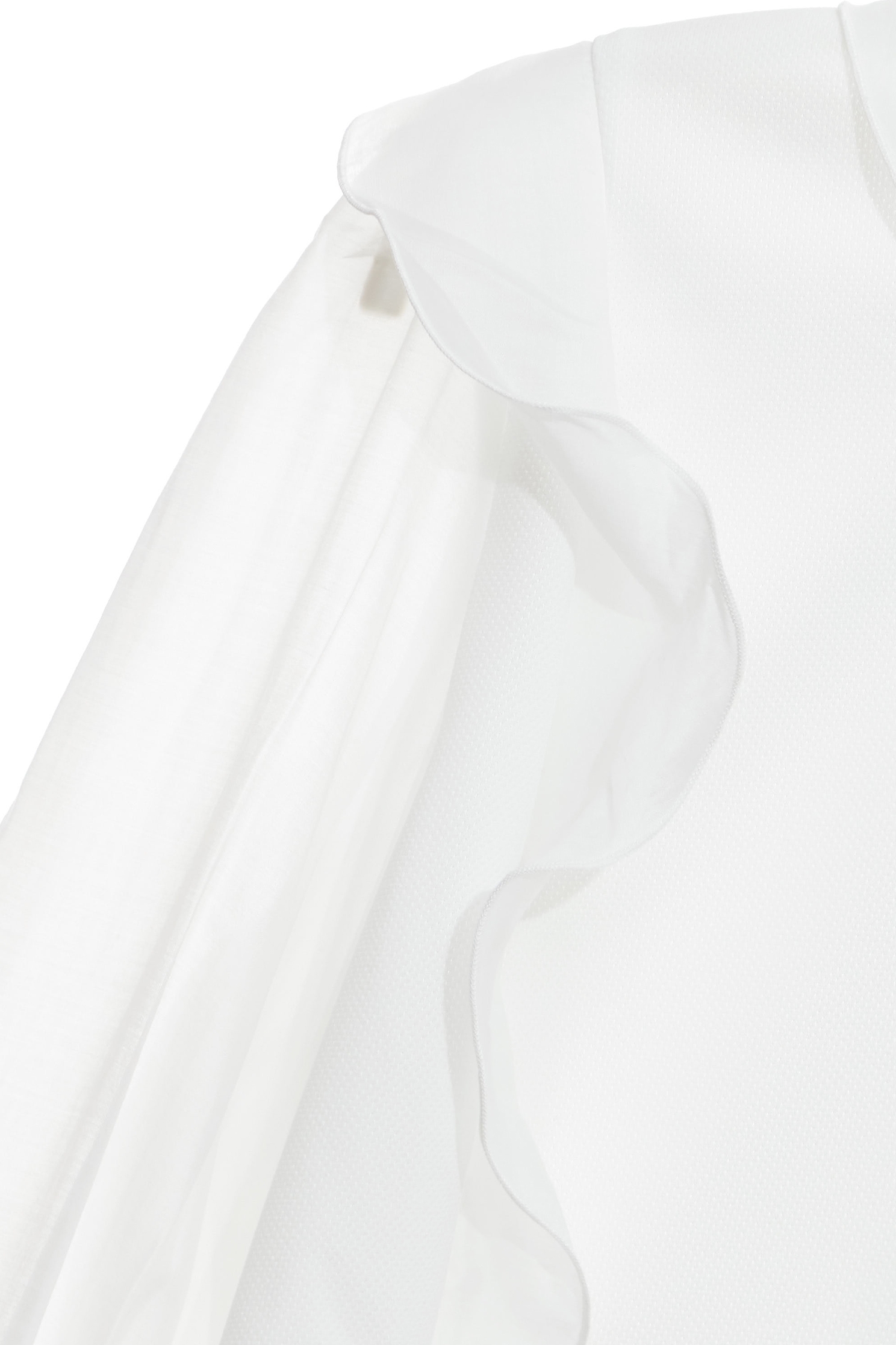 Mixed-Fabric Ruffle Design TopMixed-Fabric Ruffle Design Top,Tops,Season (AW) Look