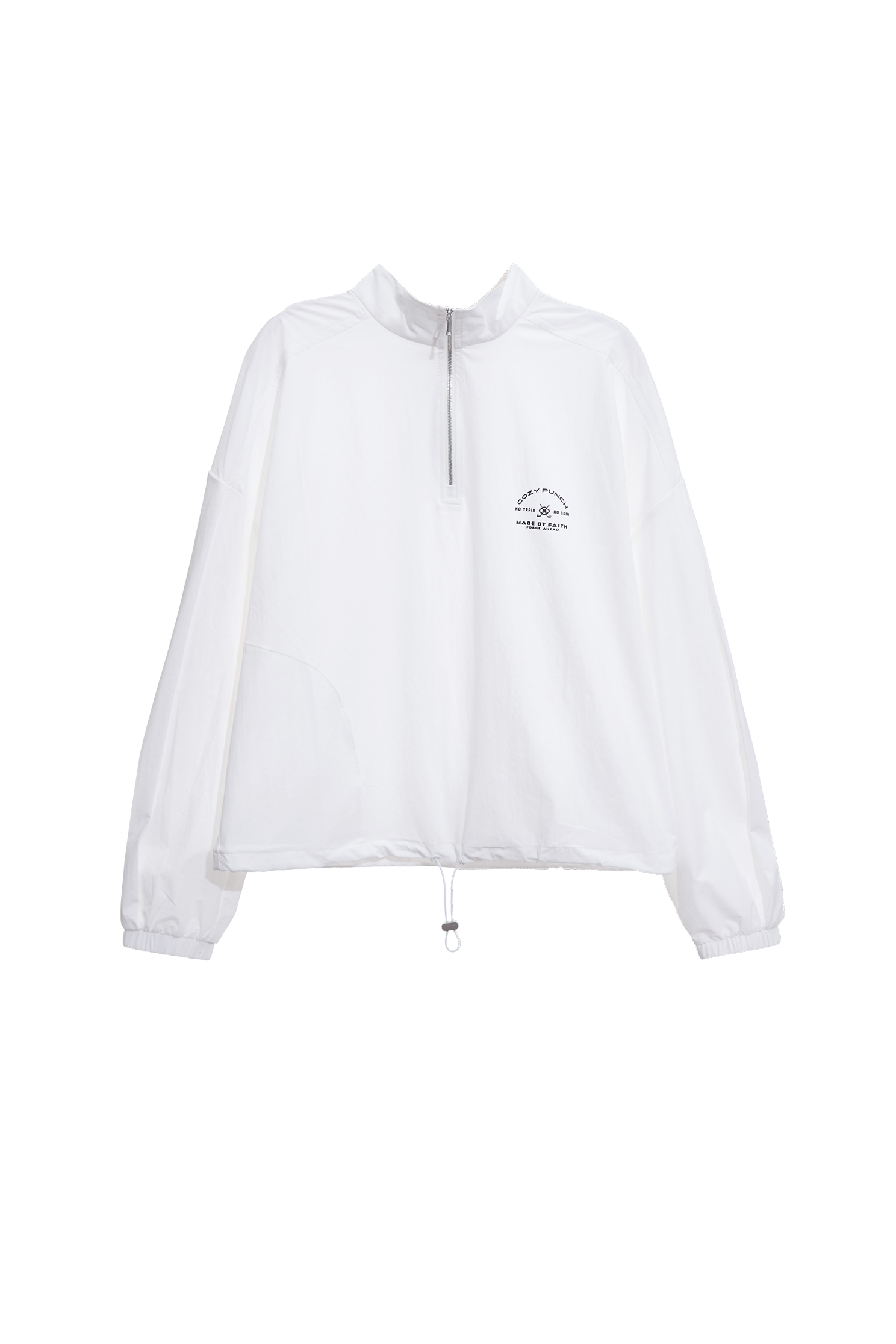 Stand Collar Collagen White TopStand Collar Collagen White Top,Tops,Season (SS) Look