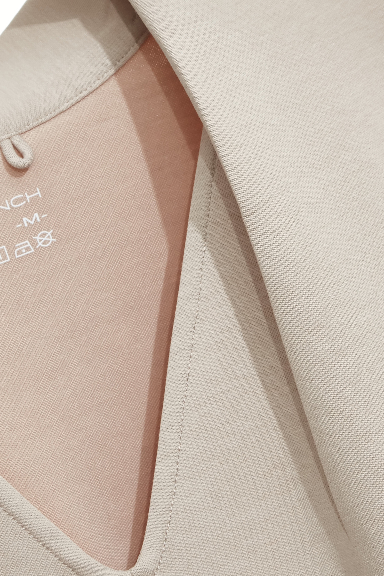 Light Wood Color Long Sleeve TopLight Wood Color Long Sleeve Top,V-Neck T shirts,Tops,Embroidered,Season (SS) Look,Long sleeve tops