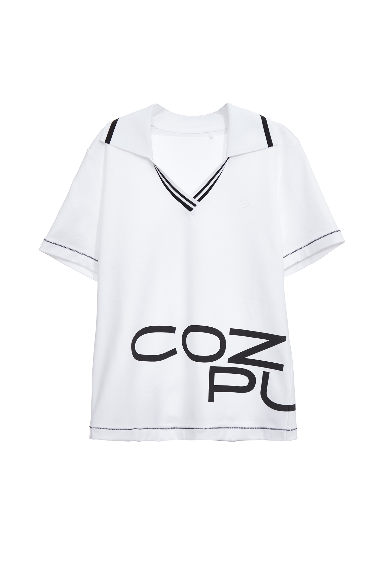 LOGO printed golf topLOGO printed golf top,V-Neck T shirts,Tops,Season (SS) Look