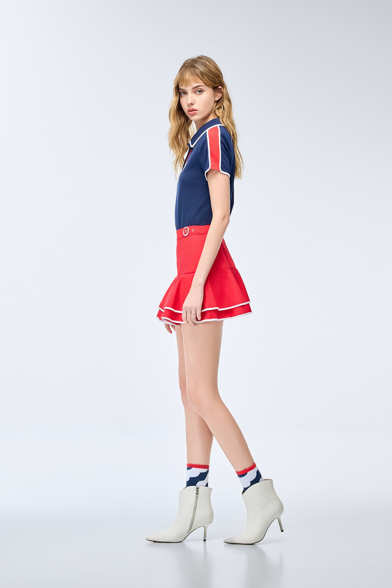 Ocean Cave Color Contrast Golf TopOcean Cave Color Contrast Golf Top,Tops,Season (SS) Look,Short sleeve tops