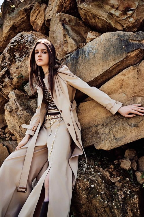 Long Sleeve Beige Trench Coat,Trench coats