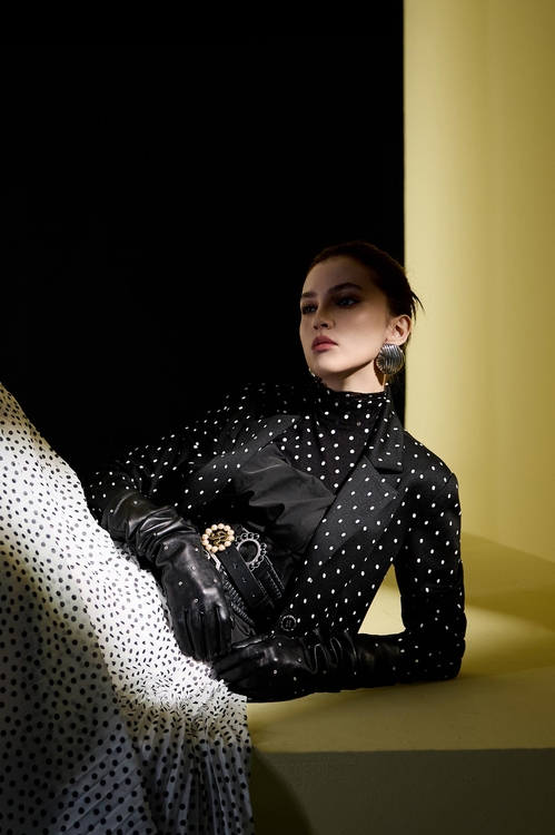 Classic Polka Dot Blazer,dotcollection