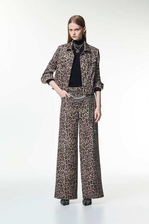 Leopard Print Denim Jacket,,Leopard Print Denim Jacket,Jackets,Outerwear,Season (AW) Look