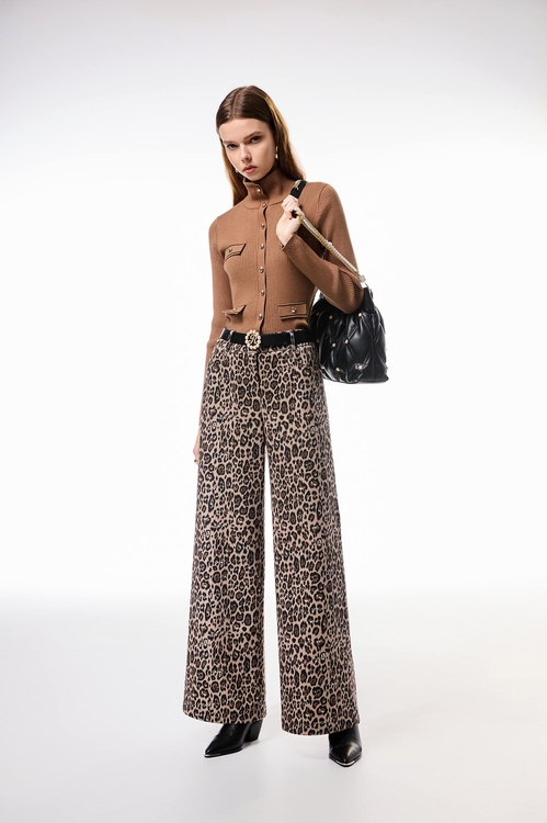 Turtleneck Knit Caramel Cardigan,Knitted coats