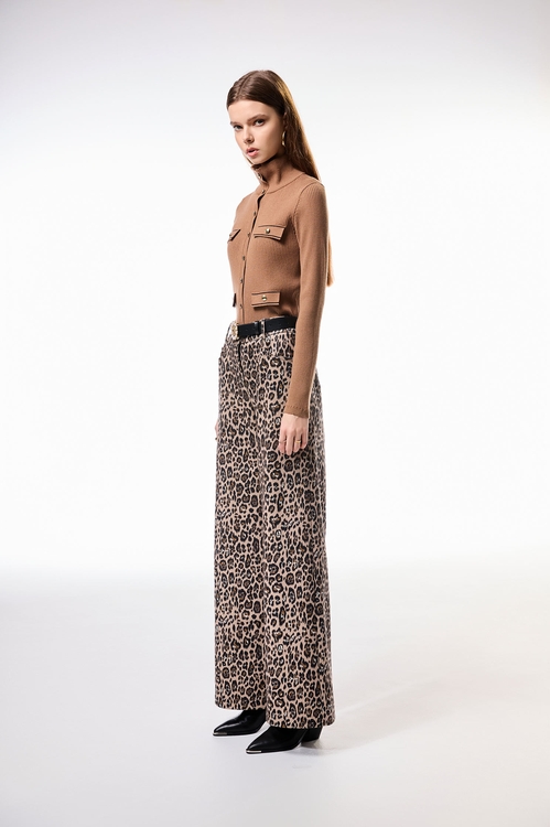 Turtleneck Knit Caramel Cardigan,Knitted coats