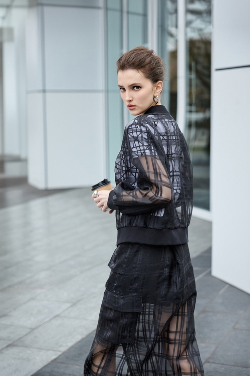 Checkered Organza Varsity Jacket,,Checkered Organza Varsity Jacket,Jackets,Outerwear,Season (SS) Look,co-ord sets,V-neck dresses,Dresses,Season (SS) Look,Maxi dresses,Black dresses,Tops,Season (SS) Look,Embroidered,Dresses,Season (SS) Look,Belts,Maxi dresses,Black dresses