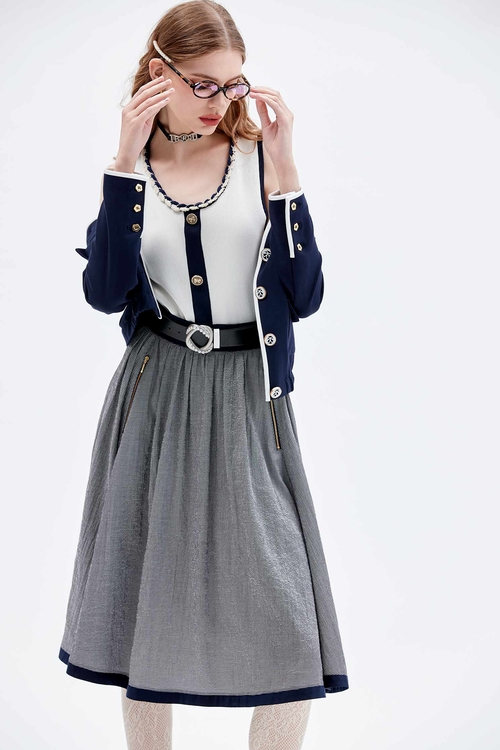 Midnight Blue Midi Skirt,Midi skirts