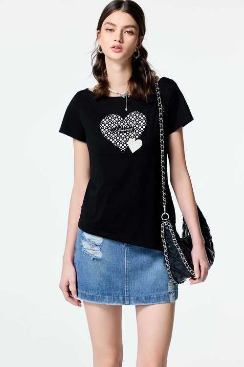 Distress Demin Short Skirt,Season (SS) Look