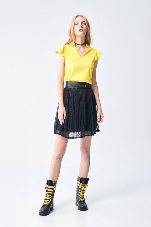 Pleated Lace Skirt,Pleated skirts