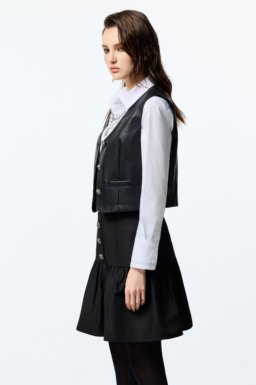 Fishtail Taffeta Short Skirt,Mini skirts