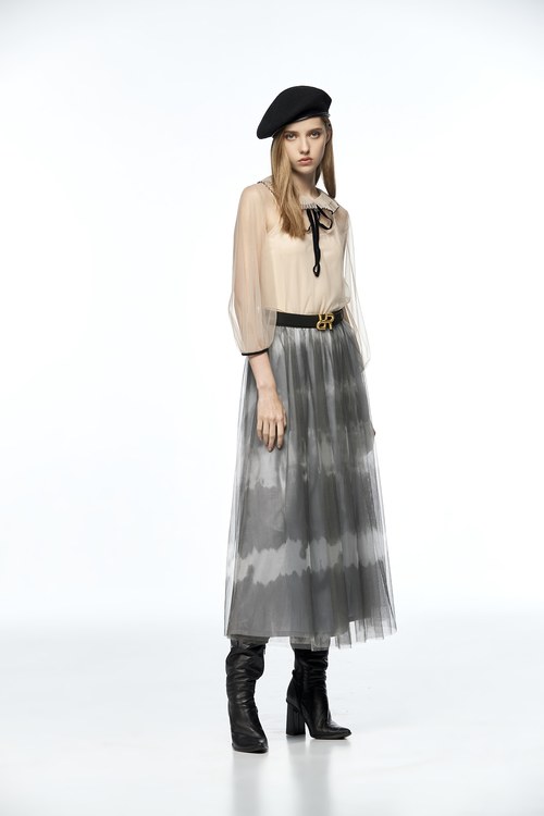 Bold Stirpe Print Elastic Waist Skirt,Tulle skirts