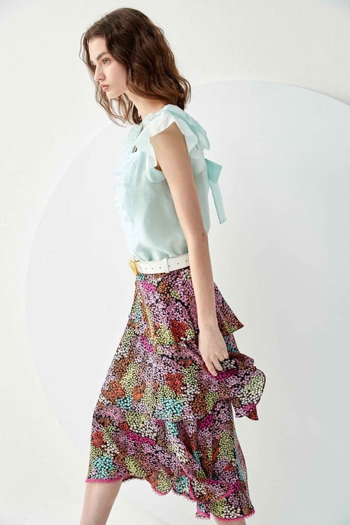 Multicolour Print Layer Skirt,Layered skirts