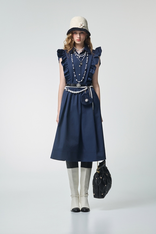 Mini Pouch Navy Midi Skirt,,Mini Pouch Navy Midi Skirt,Jackets,Outerwear,Season (AW) Look,Season (AW) Look,Tutu skirts