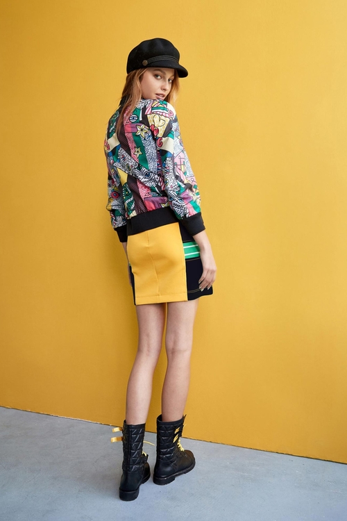 Colour Block Pencil Skirt,Pencil skirts