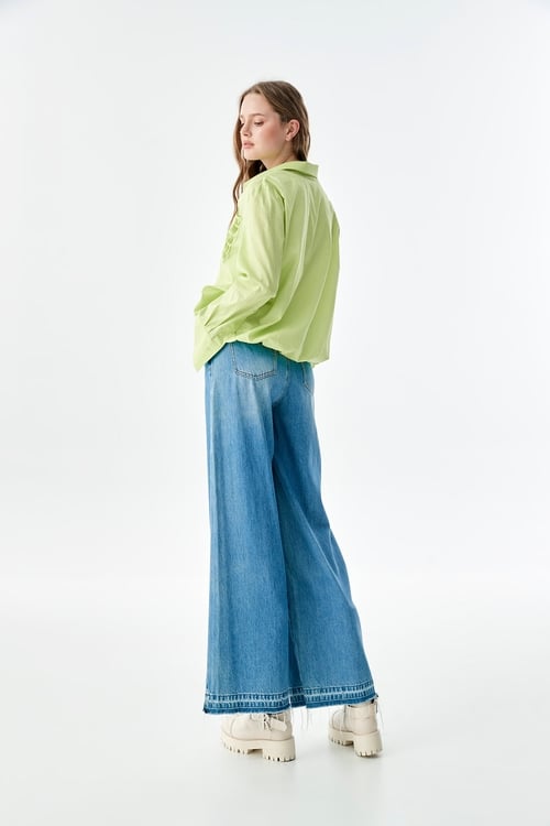 Basic Wide Leg Jeans,Denim pants