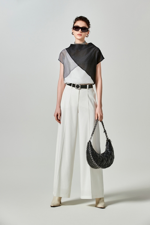 Off White Linen Wide Leg Pants,Culottes,Culottes