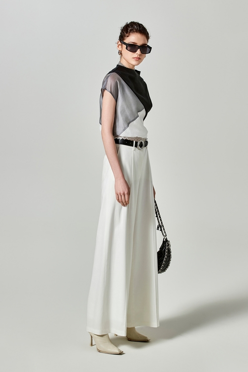 Off White Linen Wide Leg Pants,Culottes,Culottes