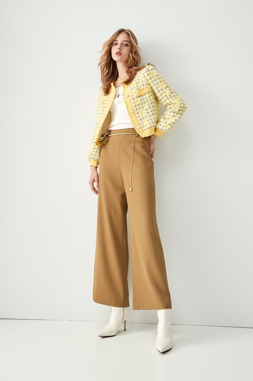 High Waist Wide Leg Pants,Culottes,Culottes