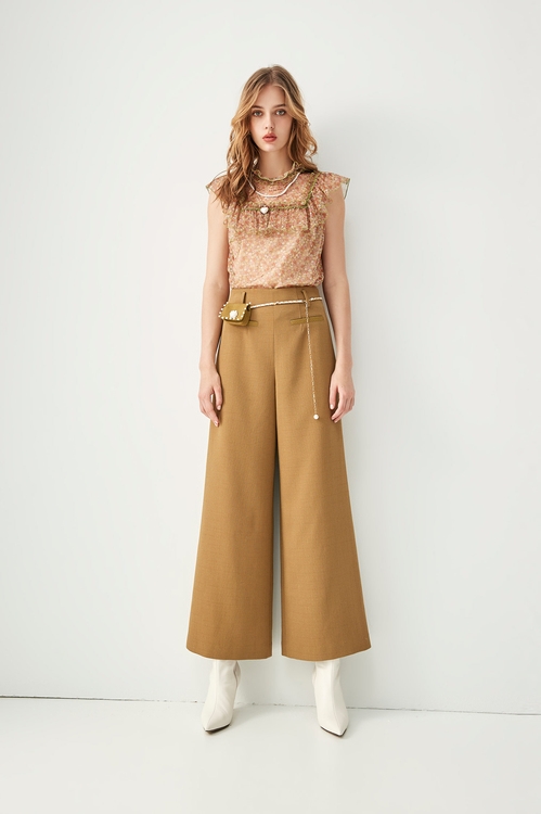 High Waist Wide Leg Pants,Culottes,Culottes