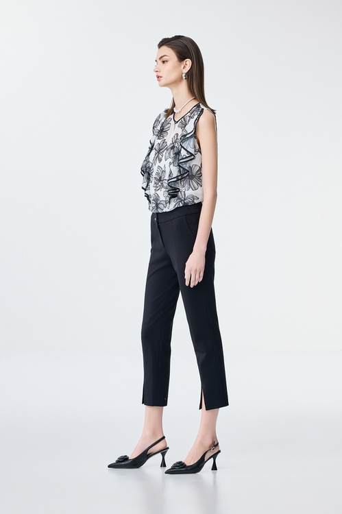 Slim Fit Black Pants,Office Looks