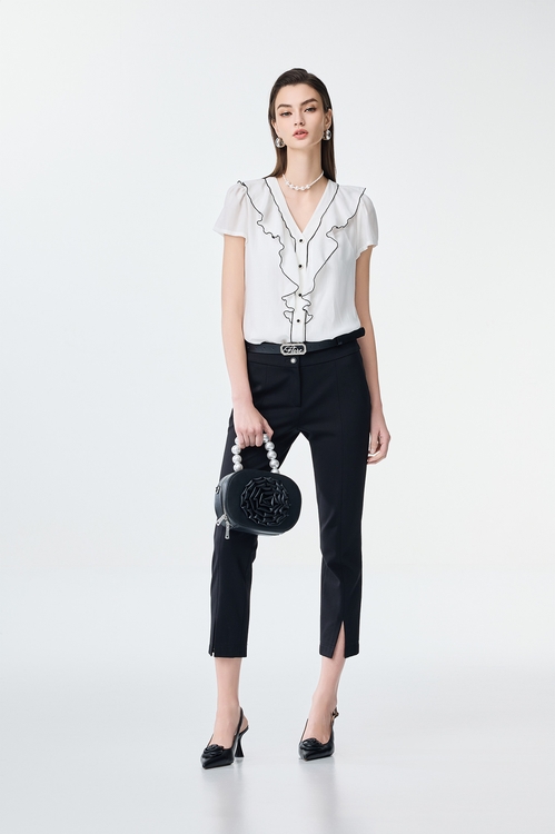 Slim Fit Black Pants,Office Looks