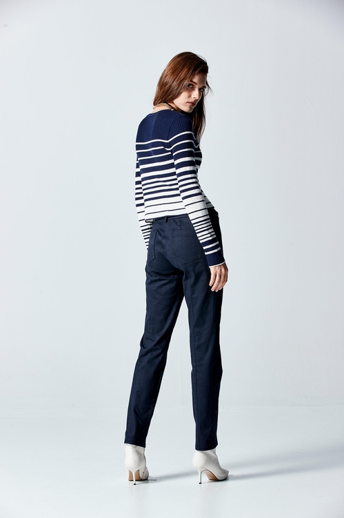 Slim Fit Front Panel  Button Pants,Pants