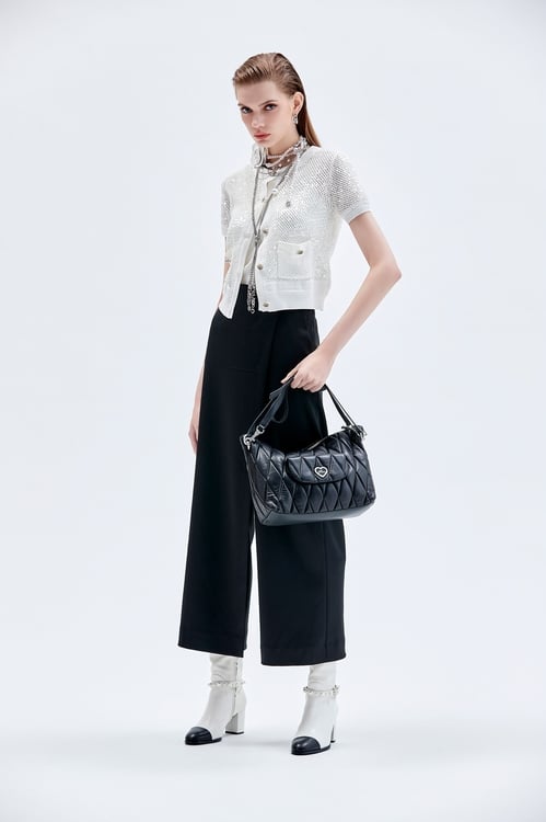 Front Panel Wide Leg Pants,Culottes,Culottes