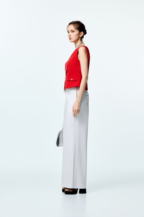 Pleated Detail Wide Leg Pants,Culottes,Culottes