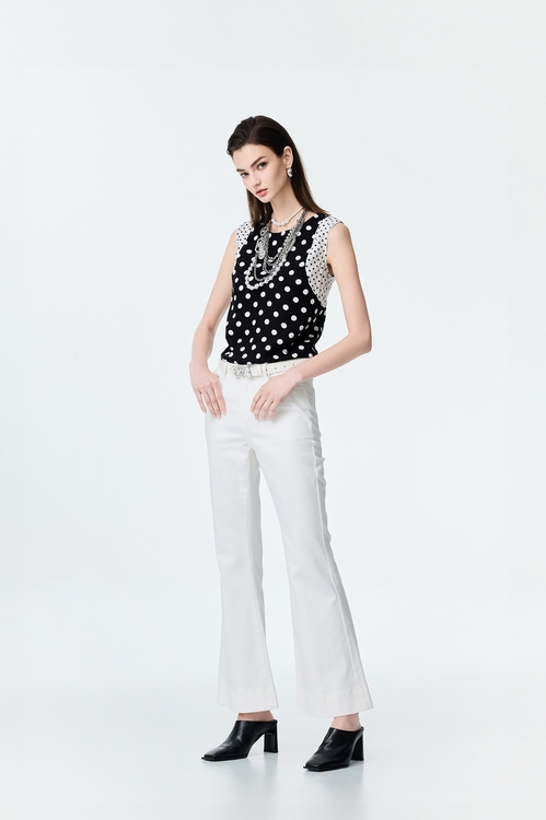 Boot Leg White Jeans,Season (SS) Look