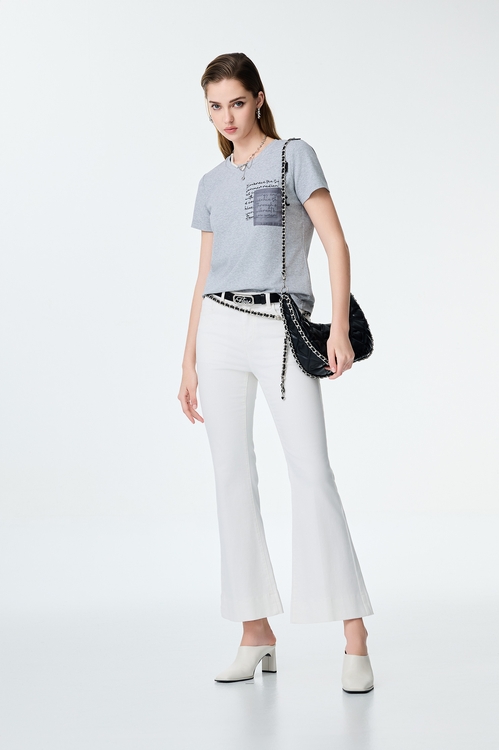 Boot Leg White Jeans,Season (SS) Look