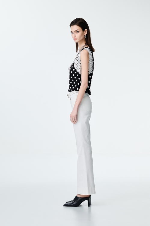 Boot Leg White Jeans,Season (SS) Look