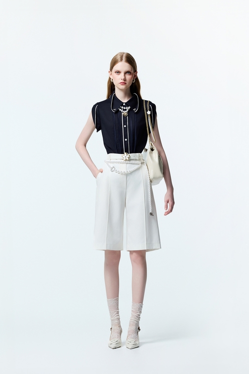 Basic White Wide Leg Crop Pants,pants,Pants