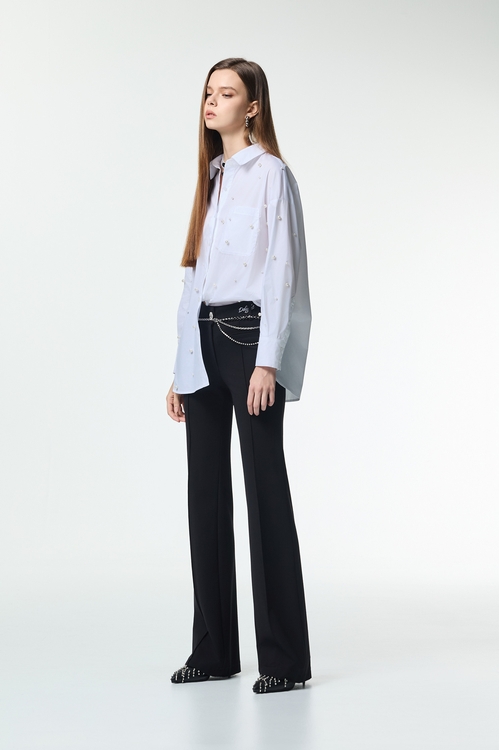 Black Boot Leg Pants,Valentine