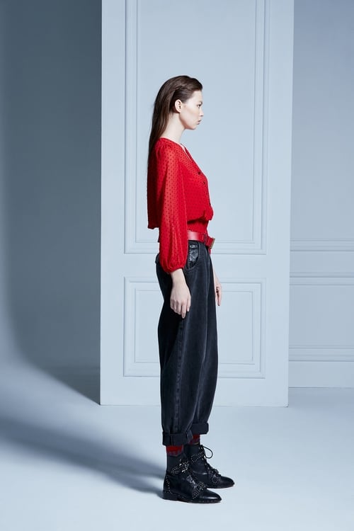 High Waist Boyfriend Pants,Black trousers